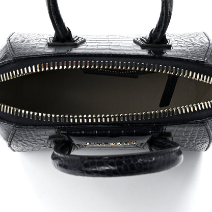 Givenchy Calfskin Crocodile Embossed Mini Antigona Deep Blue 5 of 12