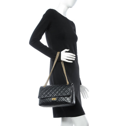Chanel Aged Calfskin Quilted 2.55 Reissue 226 Flap Black 2 of 9