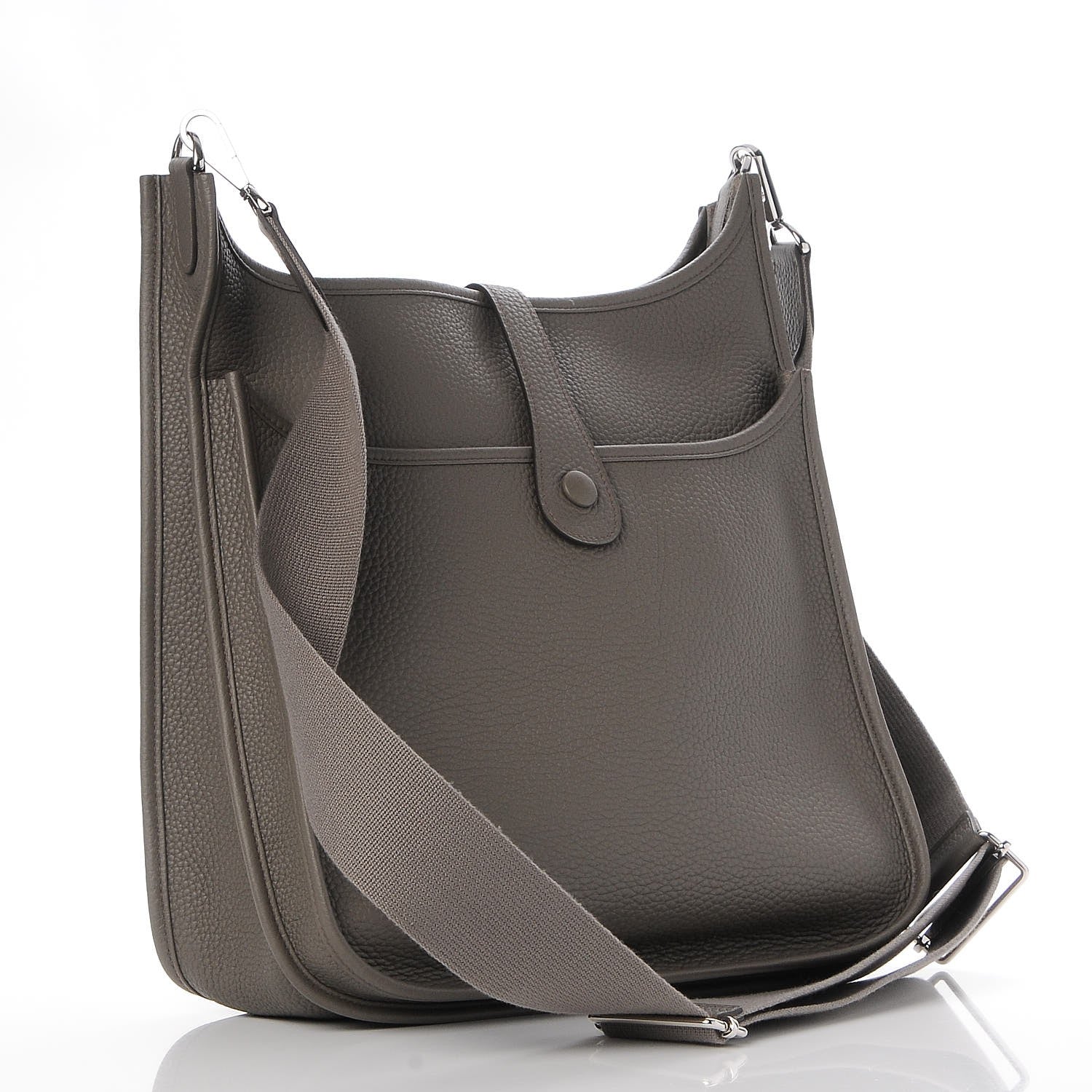 Hermes Taurillon Clemence Evelyne III GM Etain 3 of 8