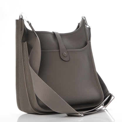 Hermes Taurillon Clemence Evelyne III GM Etain 3 of 8
