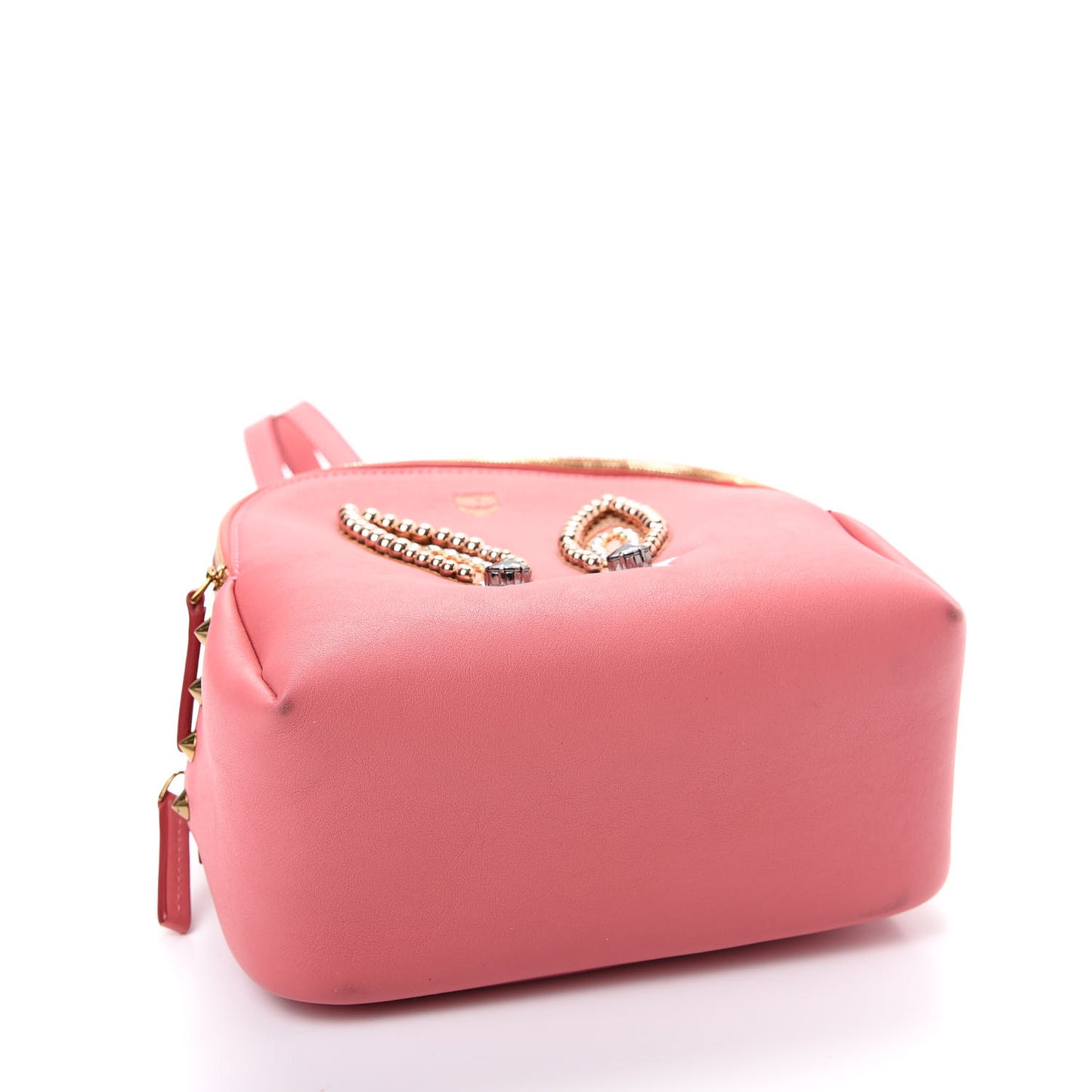 Calfskin Bunny Polke Mini Backpack Pink