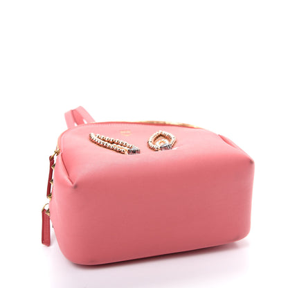 MCM Calfskin Bunny Polke Mini Backpack Pink 3 of 9