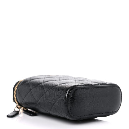 Chanel Caviar Quilted Small Vertical Coco Beauty Vanity Case With Chain Black 4 of 9
