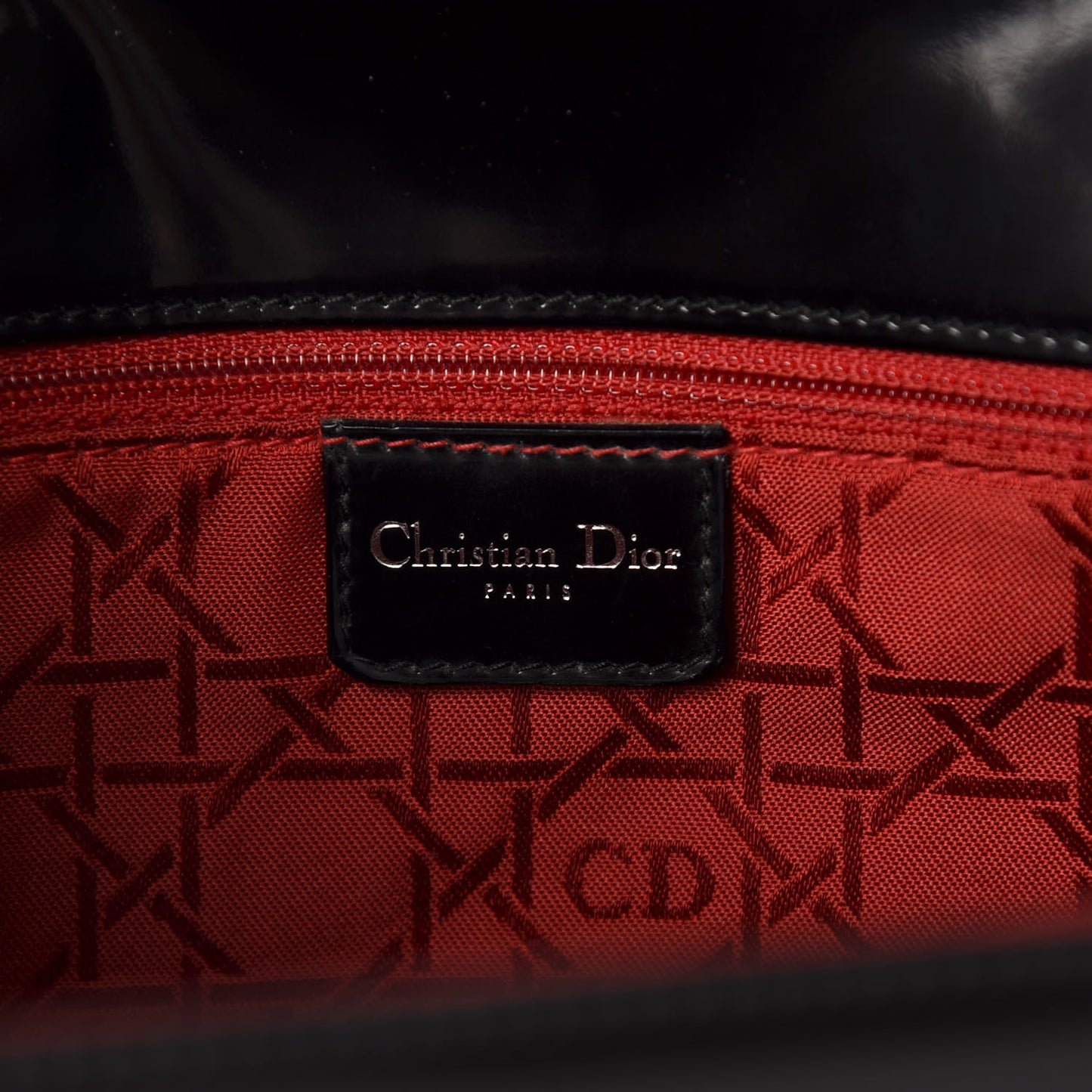 Glazed Calfskin Shoulder Bag Black