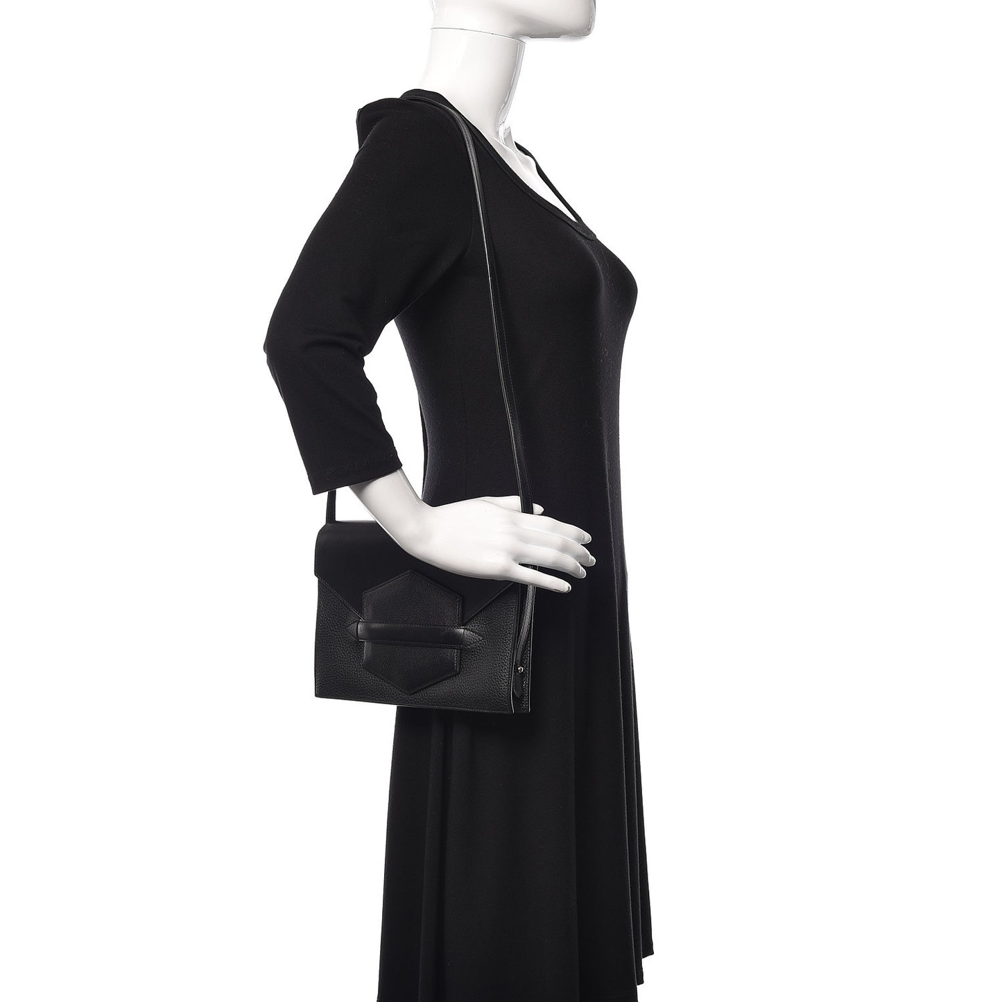 Box Taurillon Clemence Faco Clutch Black