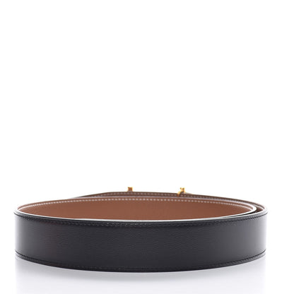 Hermes Box Togo 32mm Gamma Belt 80 Black Gold 3 of 7