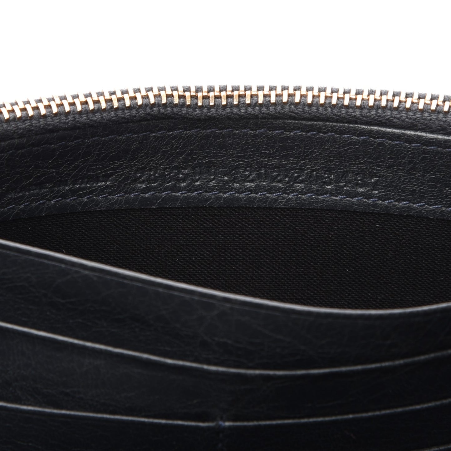Agneau Giant 12 Rose Gold Hardware Money Wallet Anthracite