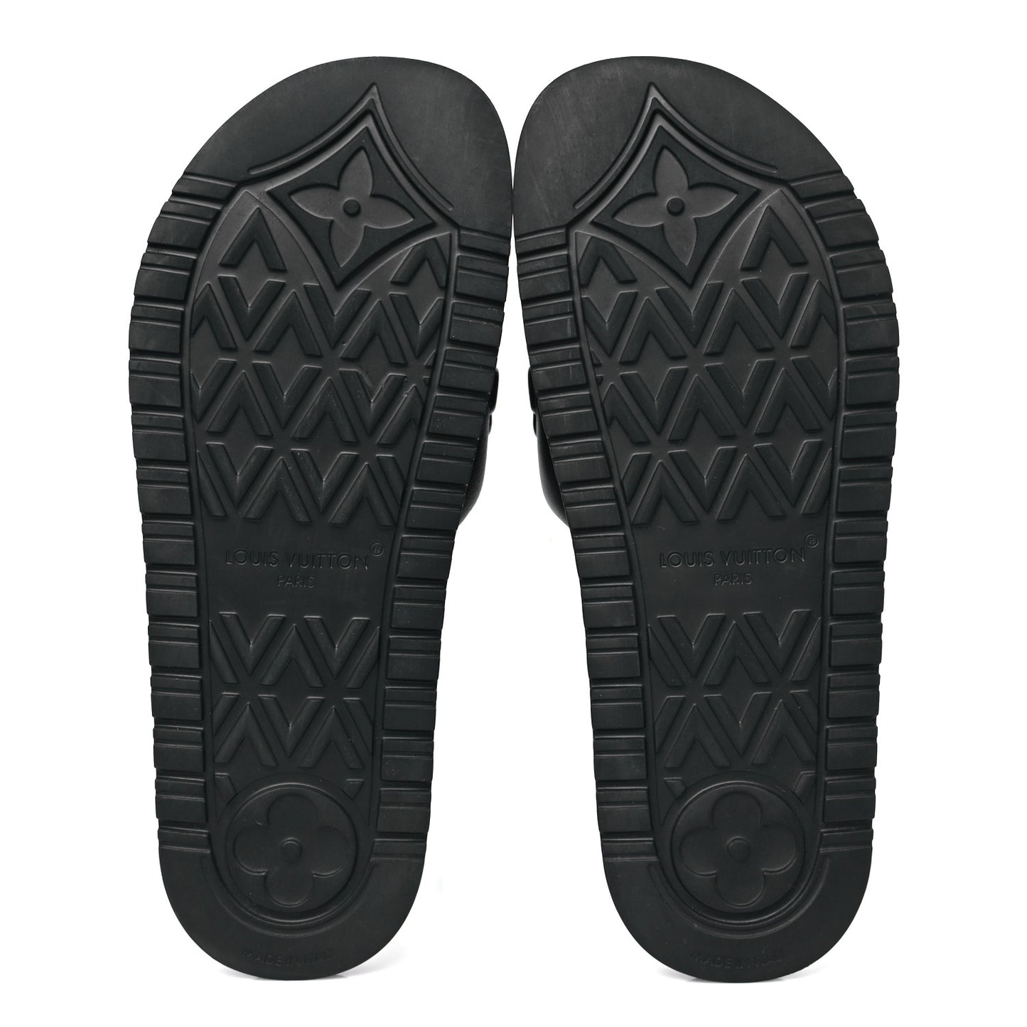 Calfskin LV Shore Flat Comfort Mule 39 Black