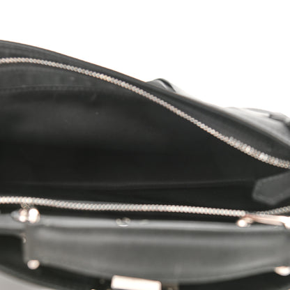 Fendi Nylon Vitello Cover Logo Embossed Mini Peekaboo I SEE U Satchel Black White 5 of 12