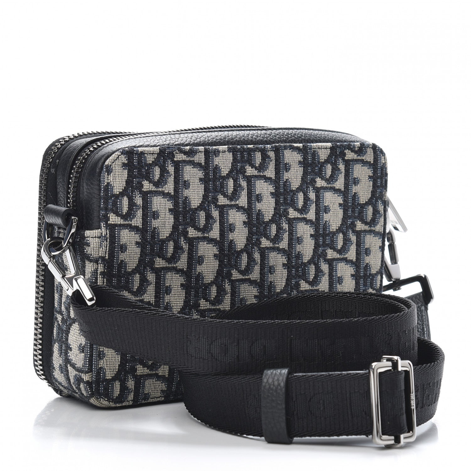 Christian Dior Oblique Pouch Navy Blue 3 of 10