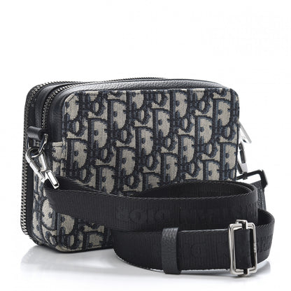 Christian Dior Oblique Pouch Navy Blue 3 of 10