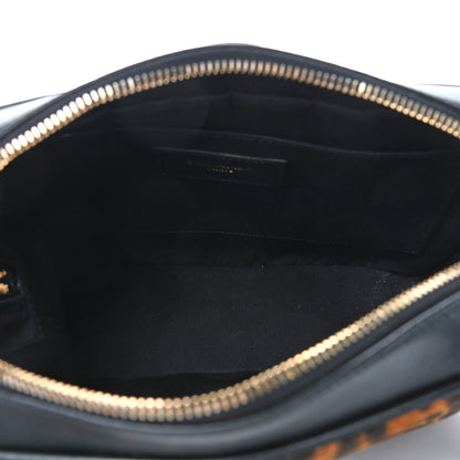 Saint Laurent Calfskin Leopard Print Monogram Lou Camera Bag Black 4 of 4