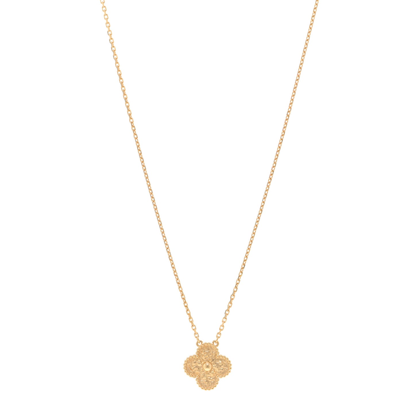 18K Yellow Gold Vintage Alhambra Pendant Necklace