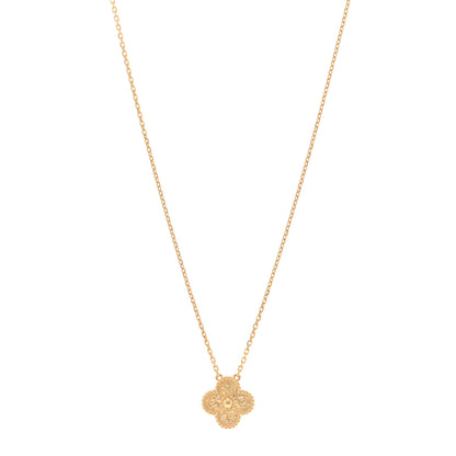 Van Cleef & Arpels 18K Yellow Gold Vintage Alhambra Pendant Necklace 1 of 5
