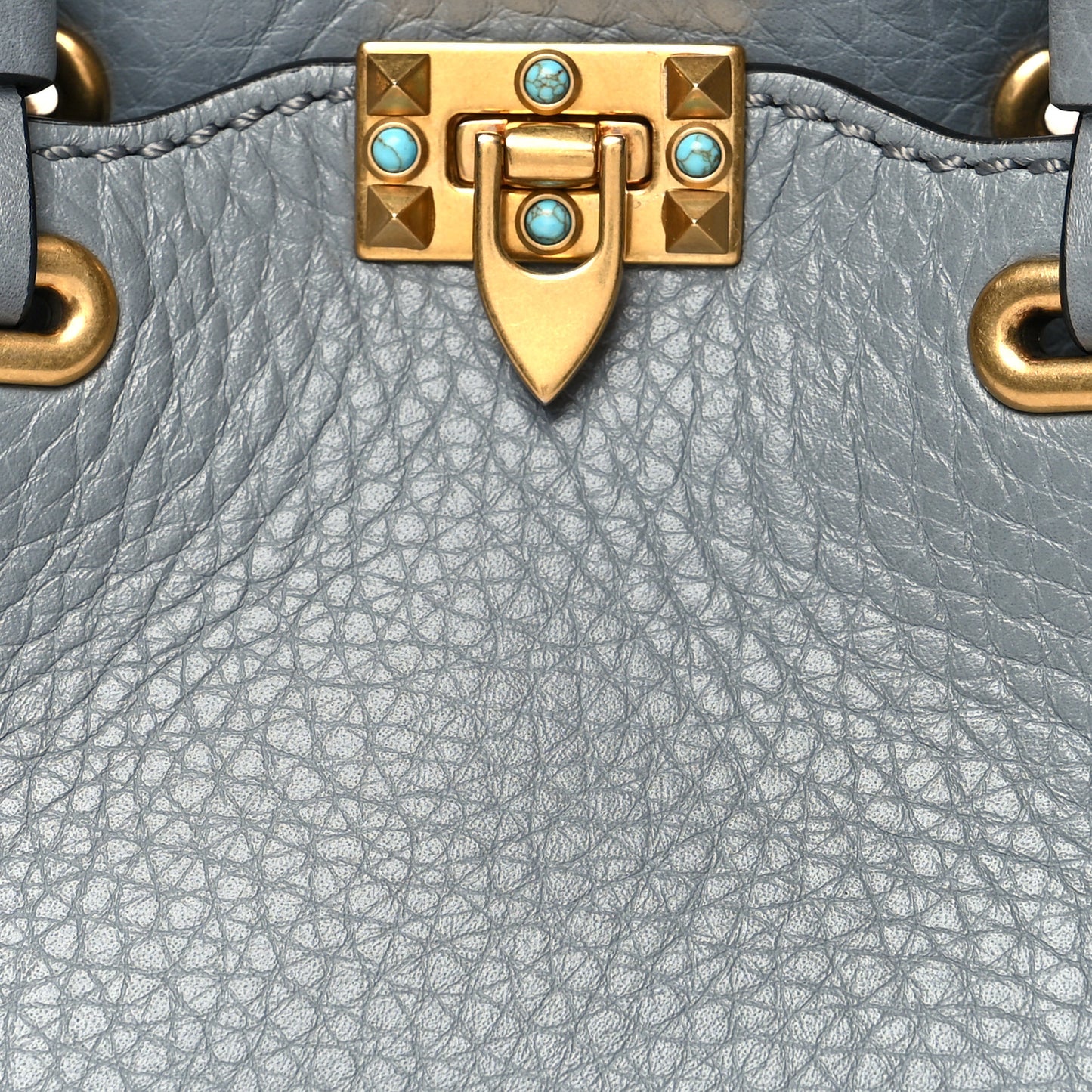 Grained Calfskin Micro Rockstud Rolling Tote Giada