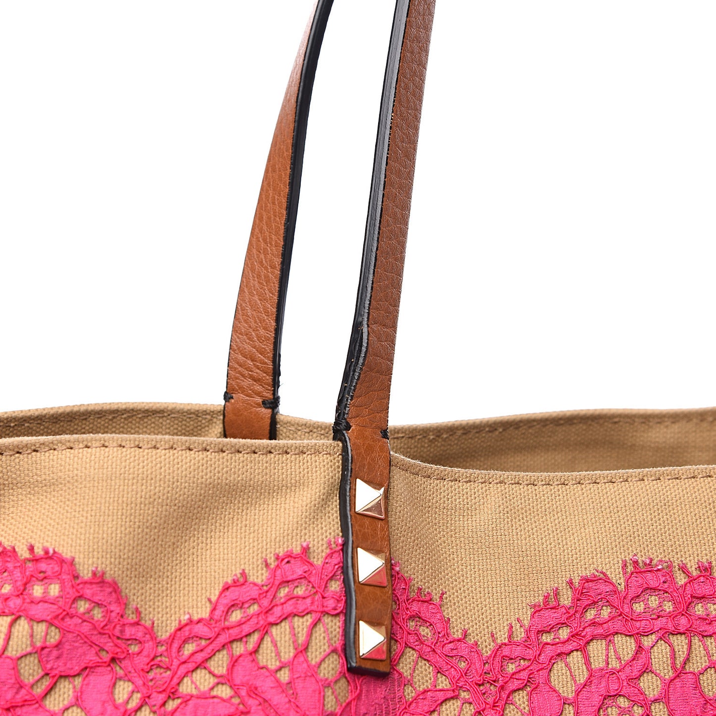Canvas Glam Lace Reversible Tote Pink