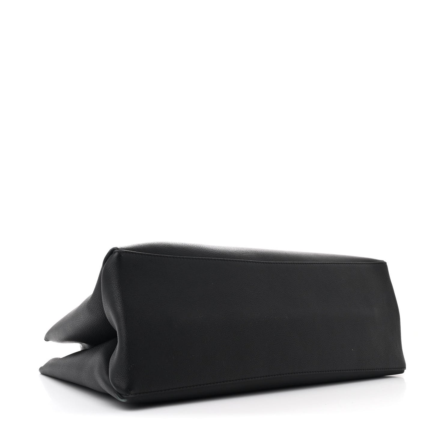Grained Calfskin Lockme Shopper Black