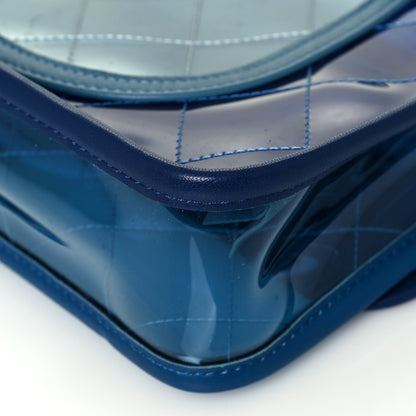Chanel PVC Lambskin Stitched Medium Coco Splash Flap Blue 11 of 11