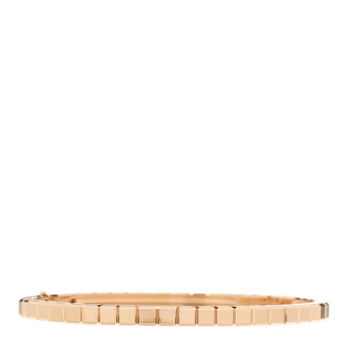 18K Rose Gold Ice Cube Bangle Bracelet