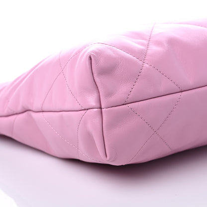 Chanel Shiny Calfskin Quilted Small Chanel 22 Pink 9 of 11