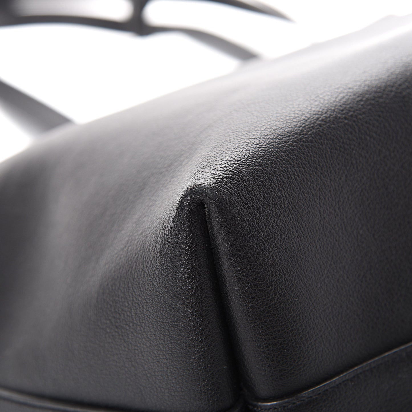 Calfskin Large Shopping Tote Black