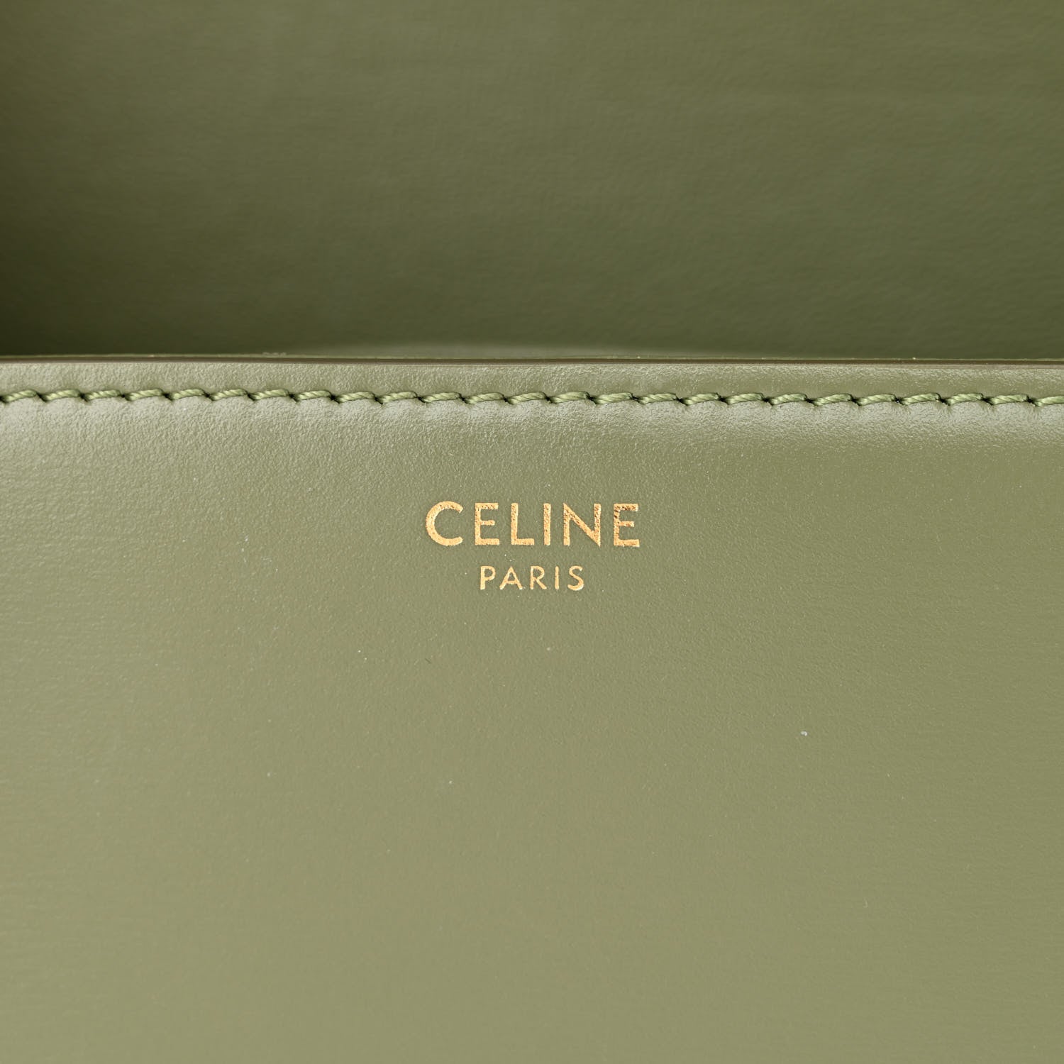 Celine Shiny Calfskin Nano Triomphe Soft Khaki 6 of 12