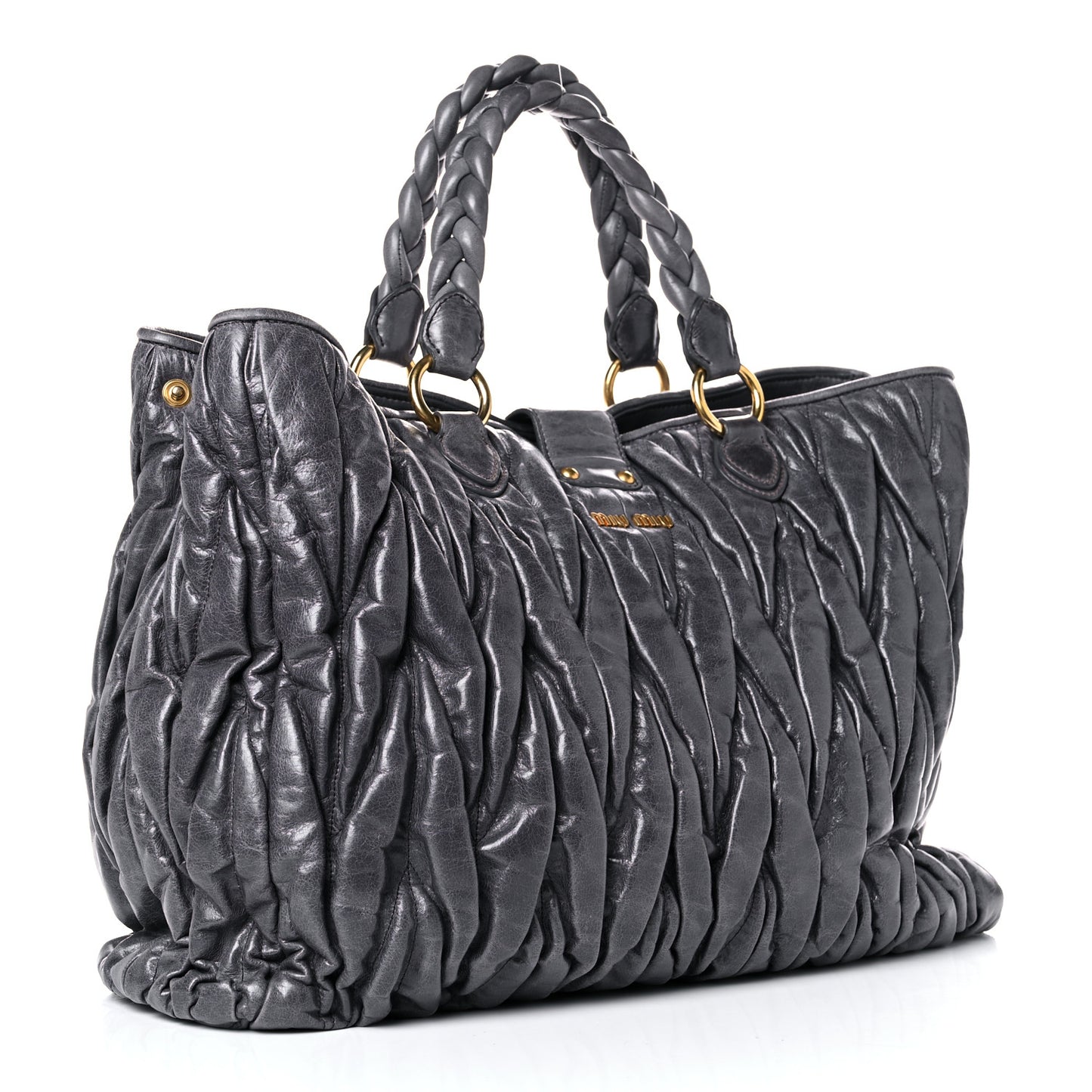 Nappa Matelasse Shopping Tote Prugna