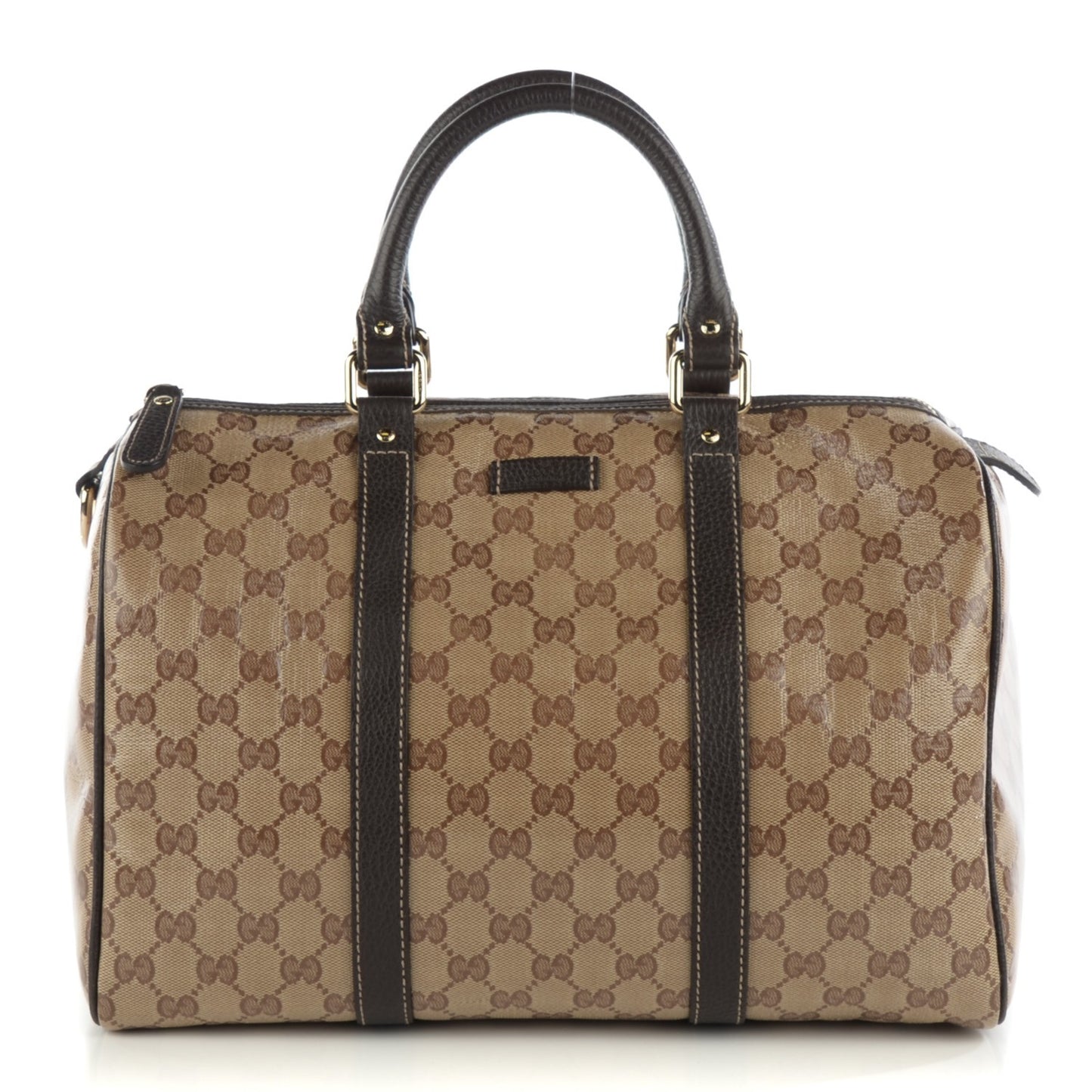 Crystal Monogram Medium Joy Boston Dark Brown
