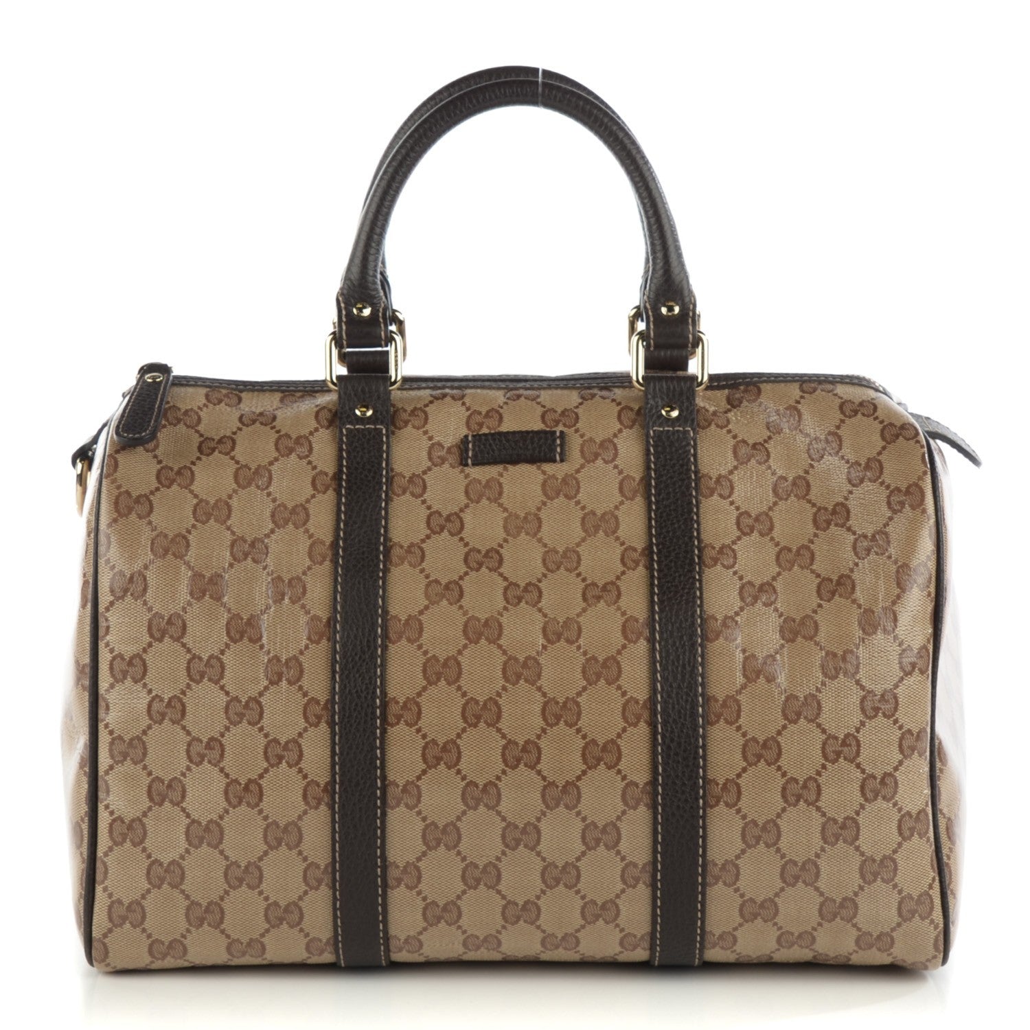 Gucci Crystal Monogram Medium Joy Boston Dark Brown 1 of 7