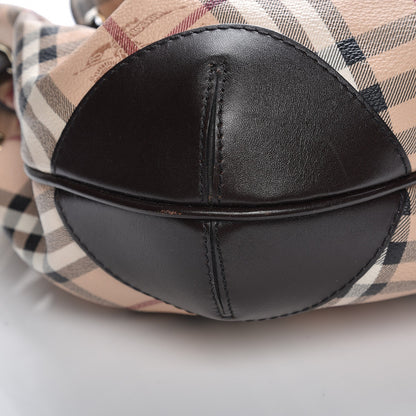 Burberry Haymarket Check Medium Willenmore Hobo Chocolate 9 of 12