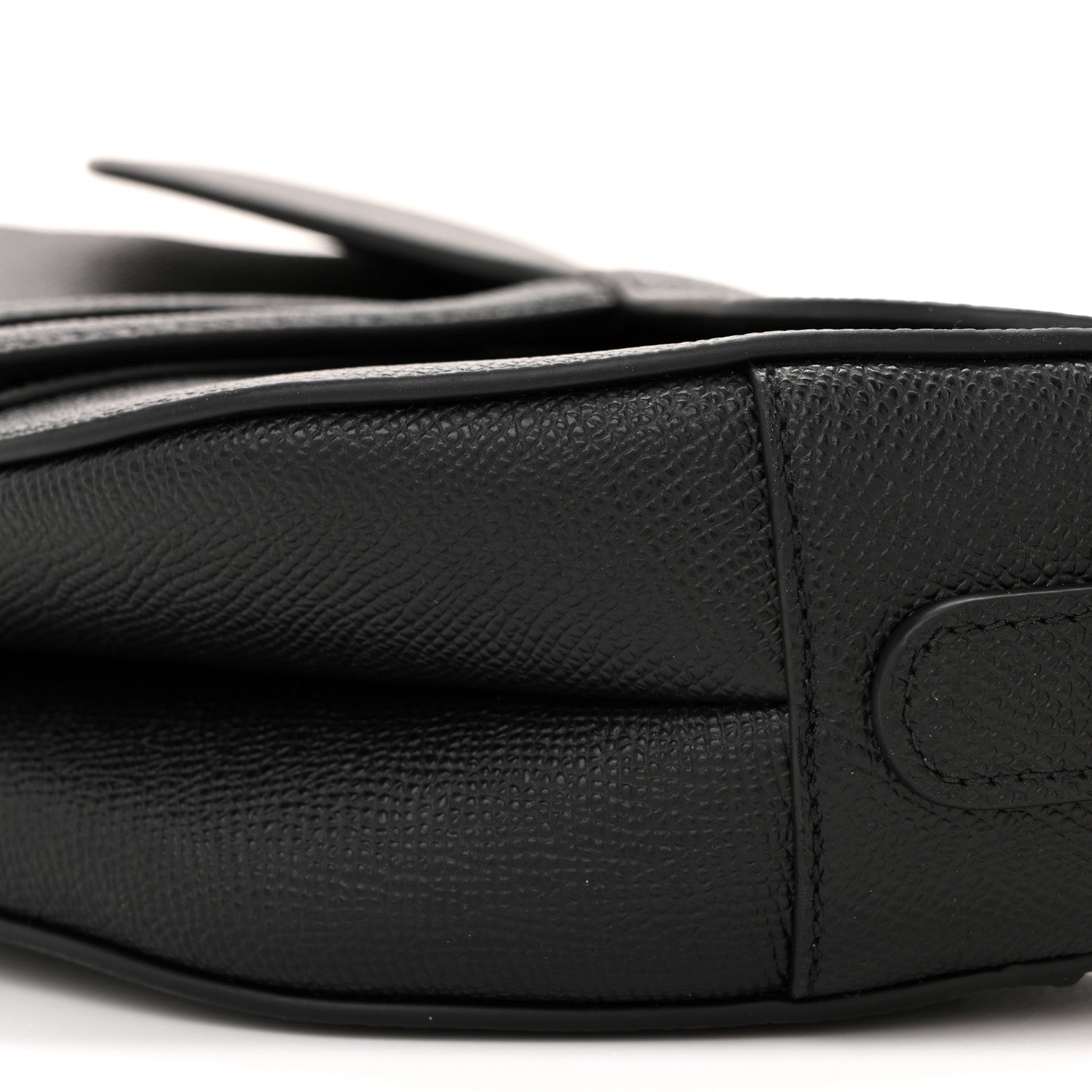 Christian Dior Grained Calfskin Saddle Bag Black 10 of 10