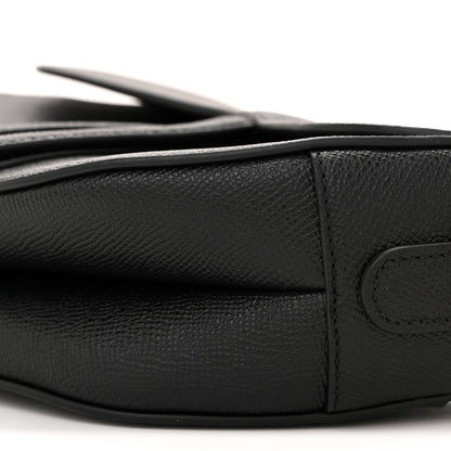 Christian Dior Grained Calfskin Saddle Bag Black 10 of 10