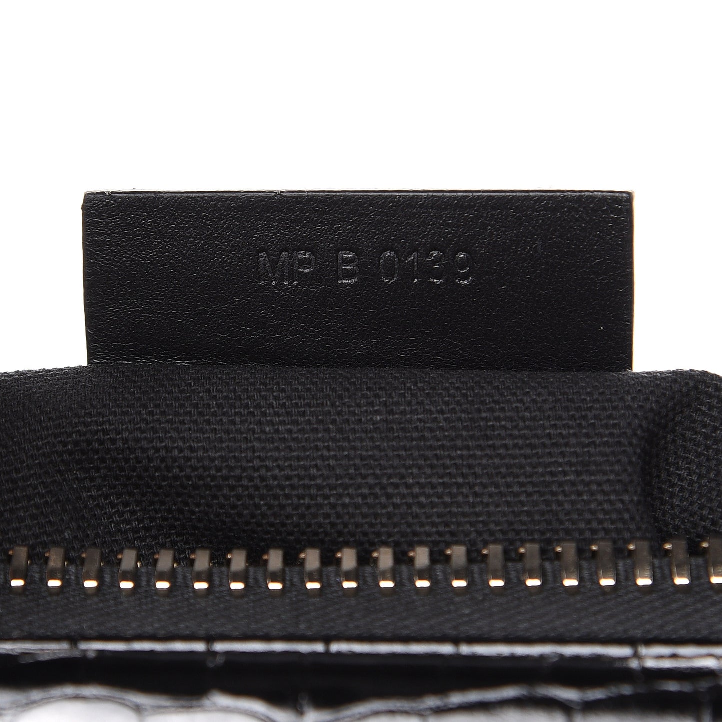Calfskin Crocodile Embossed Small Antigona Black