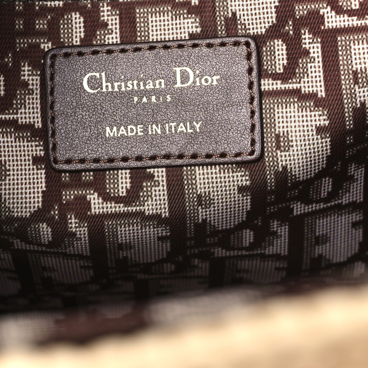 Christian Dior Woven Raffia Floral Embellished Small Book Tote Natural 8 of 13