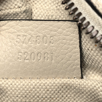 Gucci Grained Calfskin Mini Logo Messenger Bag White 7 of 7