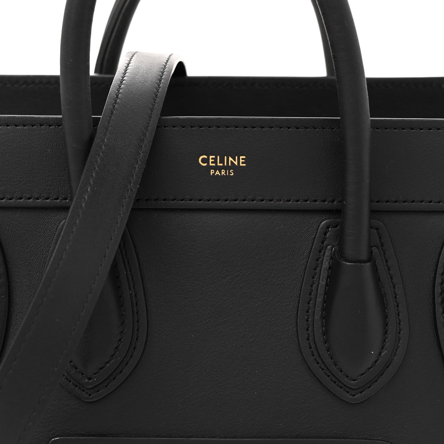Celine Smooth Calfskin Nano Luggage Black 9 of 12