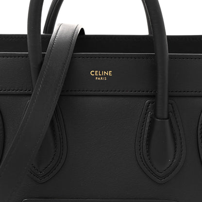Celine Smooth Calfskin Nano Luggage Black 9 of 12