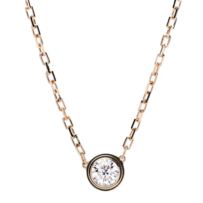 Cartier 18K Yellow Gold Diamond LM D'Amour Pendant Necklace 1 of 5