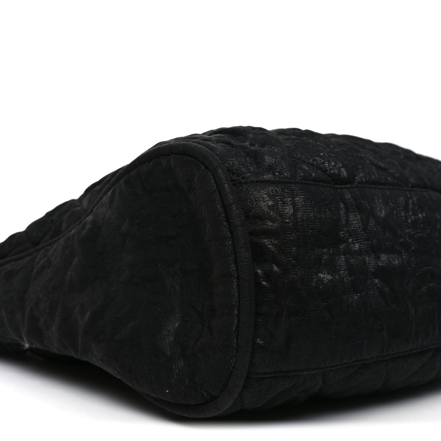 Chanel Crinkled Coated Canvas Le Marais Hobo Black 9 of 12