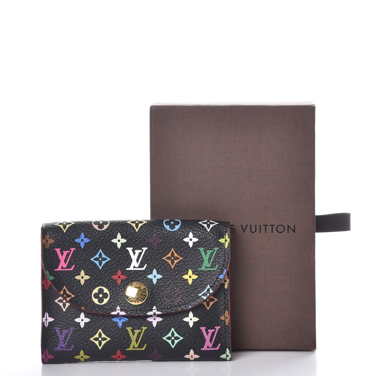 Monogram Multicolor Business Card Holder Black Grenade