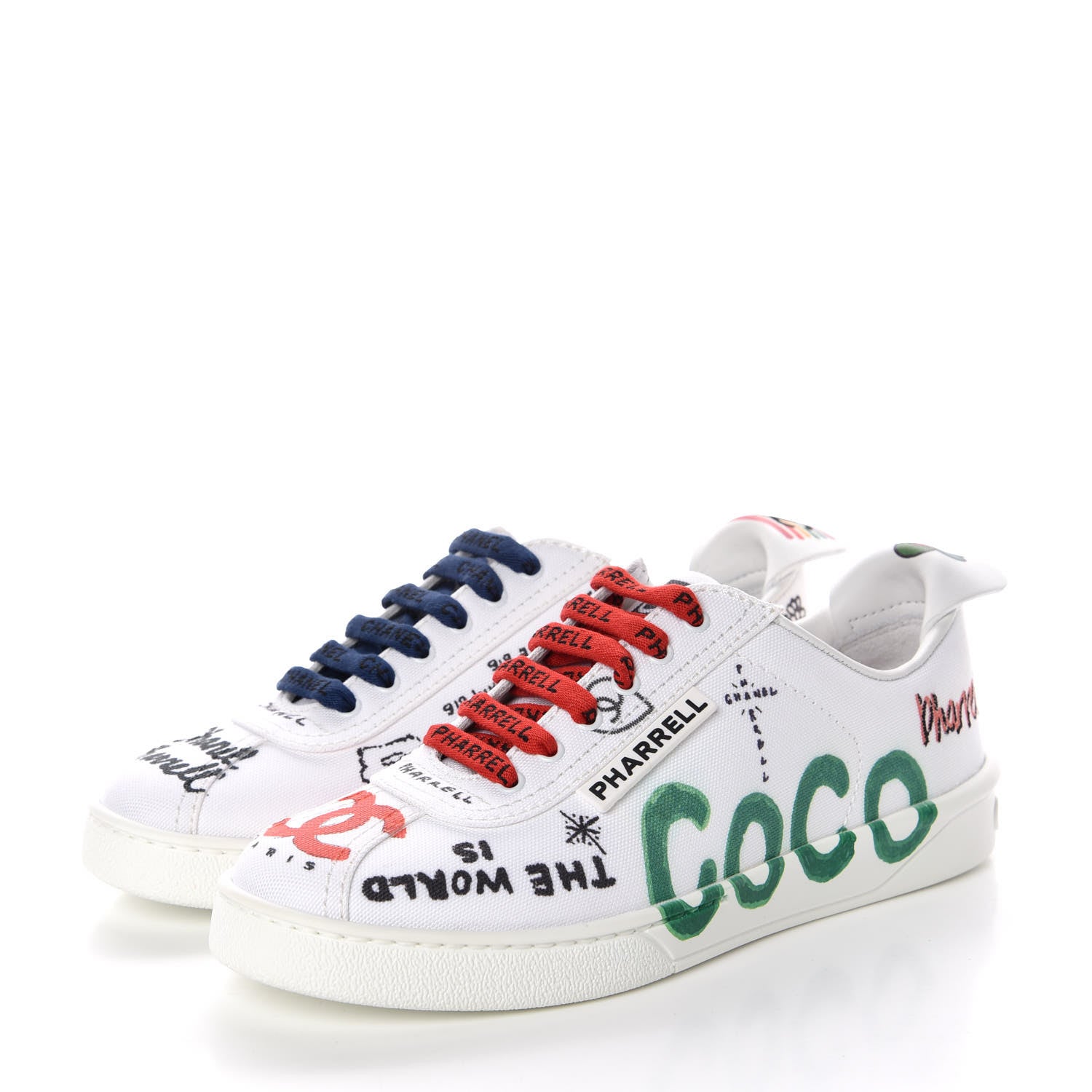 Chanel x Pharrell Williams Canvas Womens Sneakers 35 White 3 of 23