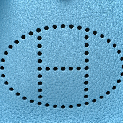 Hermes Taurillon Clemence Evelyne TPM Bleu Du Nord 8 of 11