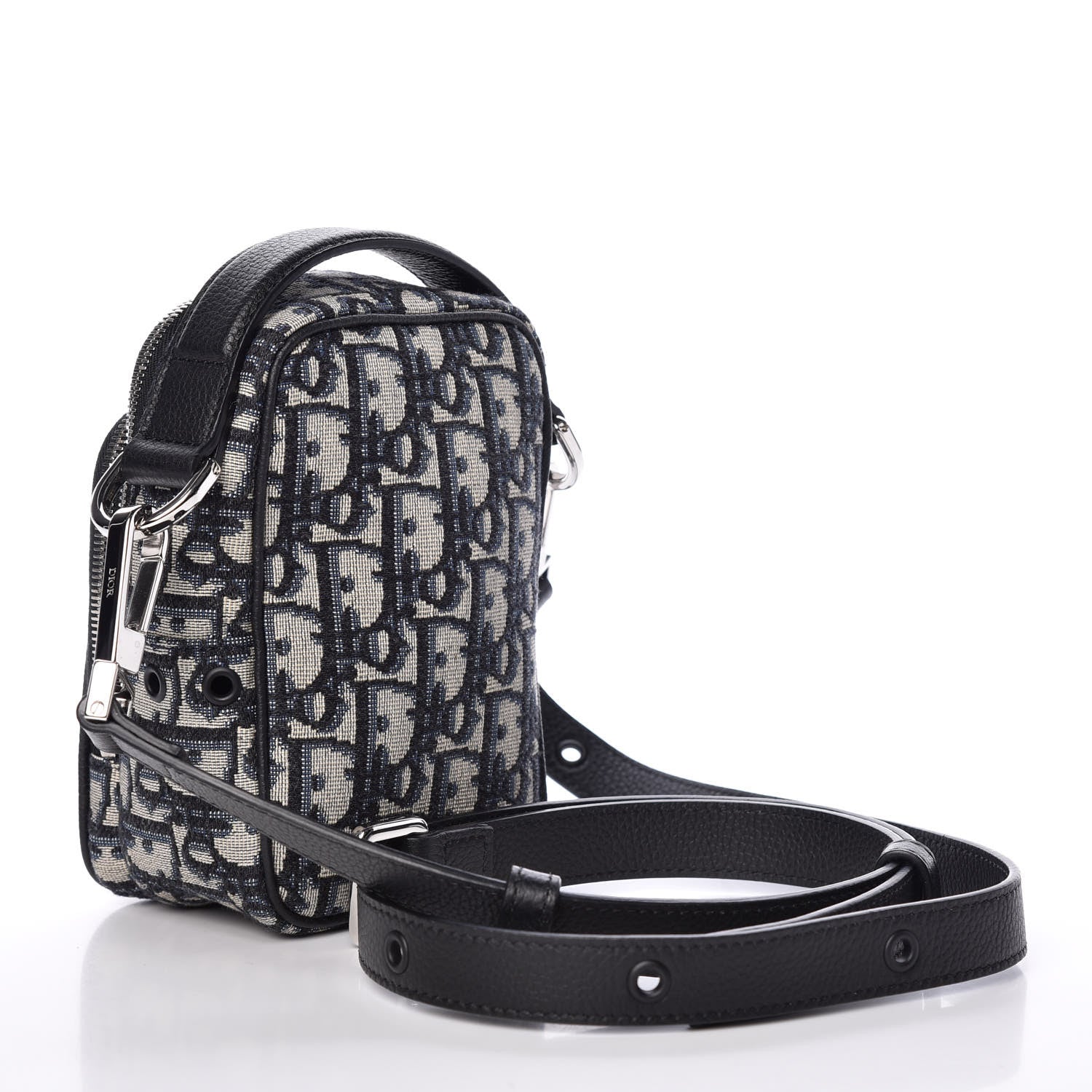 Christian Dior Oblique Crossbody Bag Blue 3 of 9