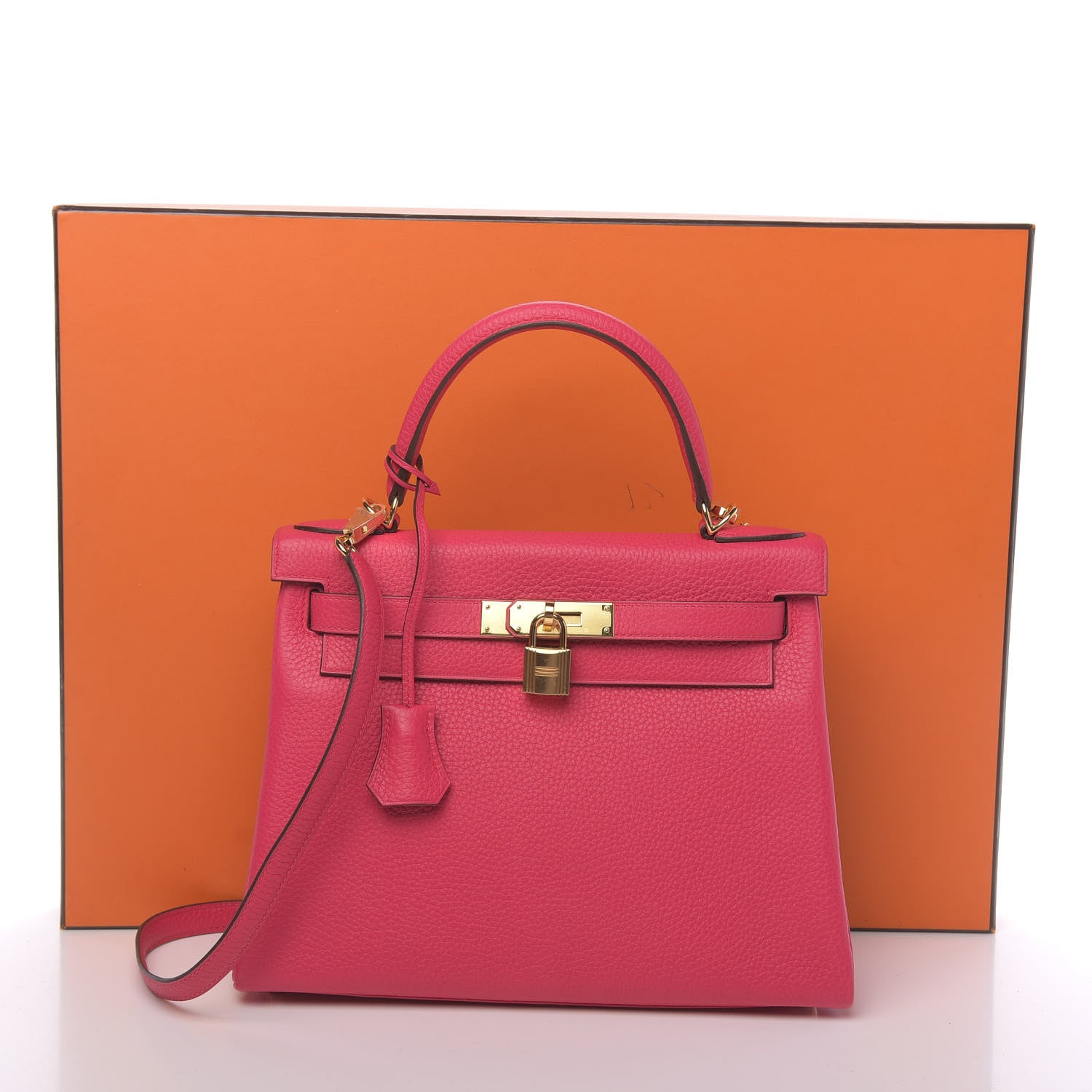 Hermes Taurillon Clemence Kelly Retourne 28 Rose Extreme 11 of 11