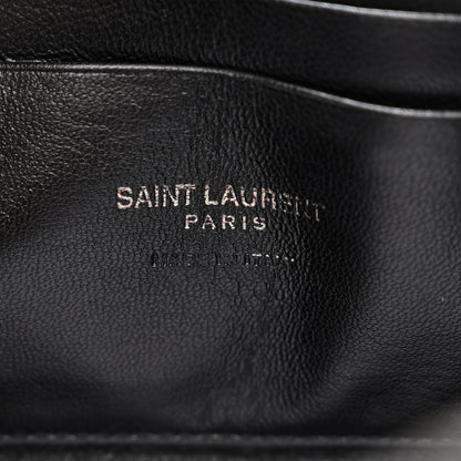 Saint Laurent Grain De Poudre Matelasse Monochrome Monogram Mini Lou Camera Bag Black 6 of 10
