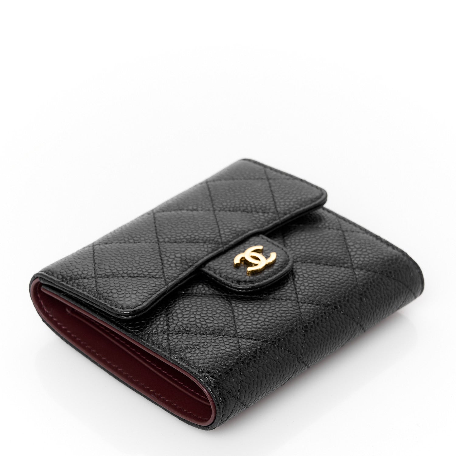 Chanel Caviar Quilted Compact Flap Wallet Black 4 of 11