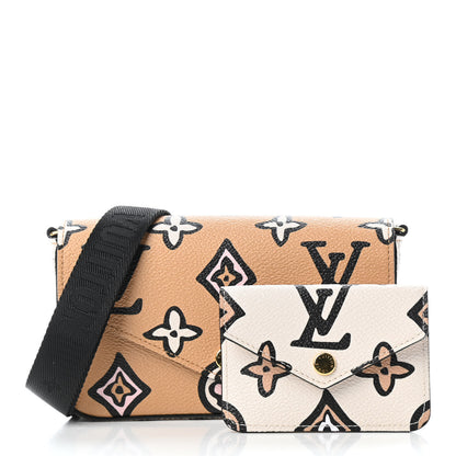 Louis Vuitton Monogram Wild At Heart Felicie Strap & Go Arizona Creme 2 of 6