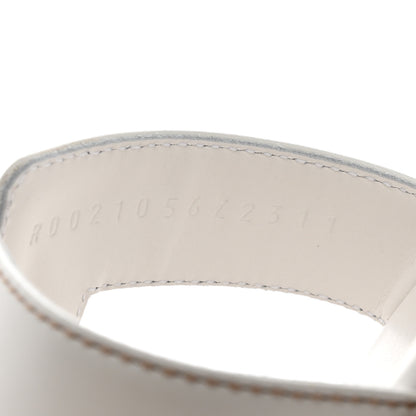 Hermes Box Calfskin Oran Sandals 38.5 White 8 of 9