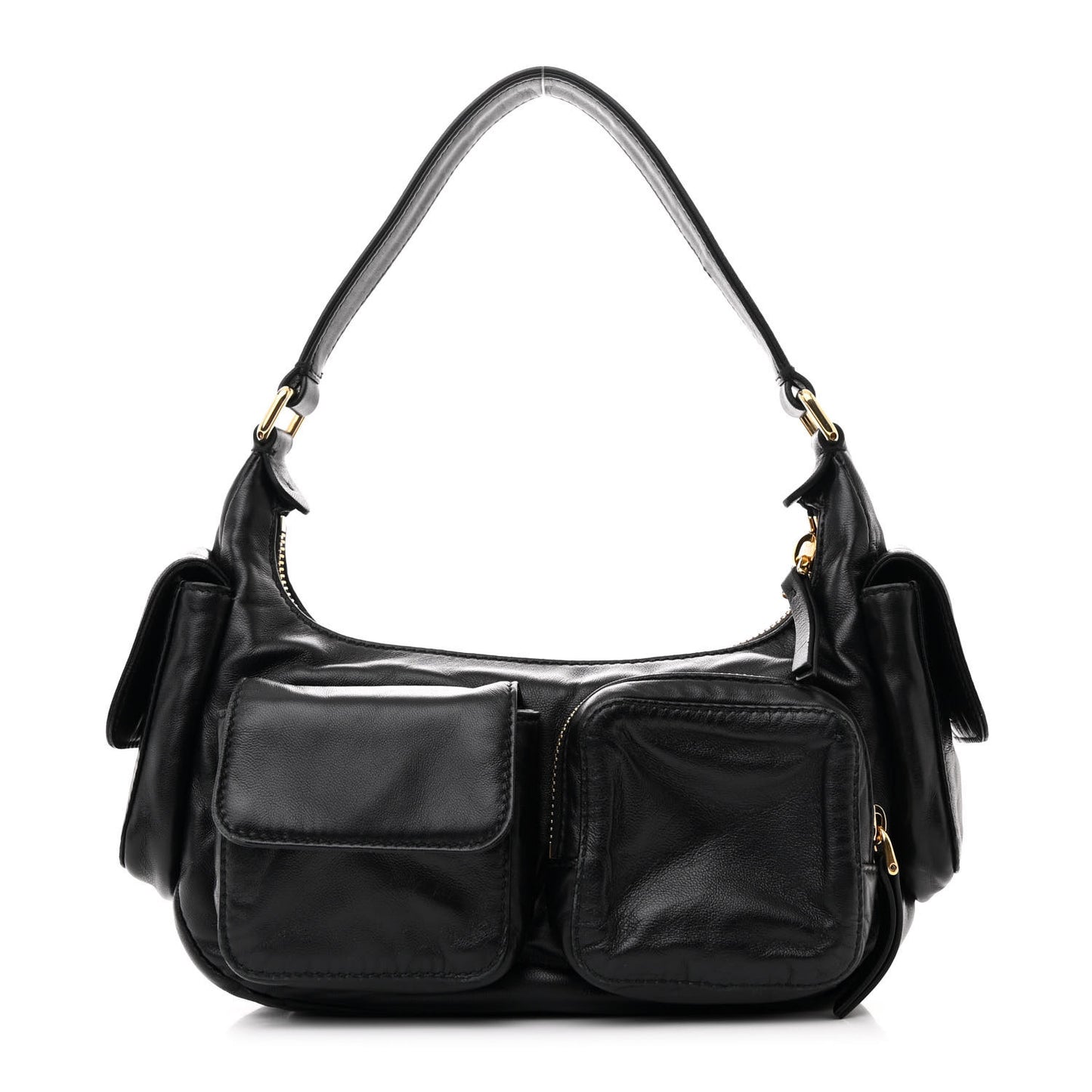 Nappa Multi Pocket Hobo Black