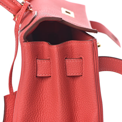 Hermes Togo Kelly Retourne 28 Rouge Pivoine 7 of 35